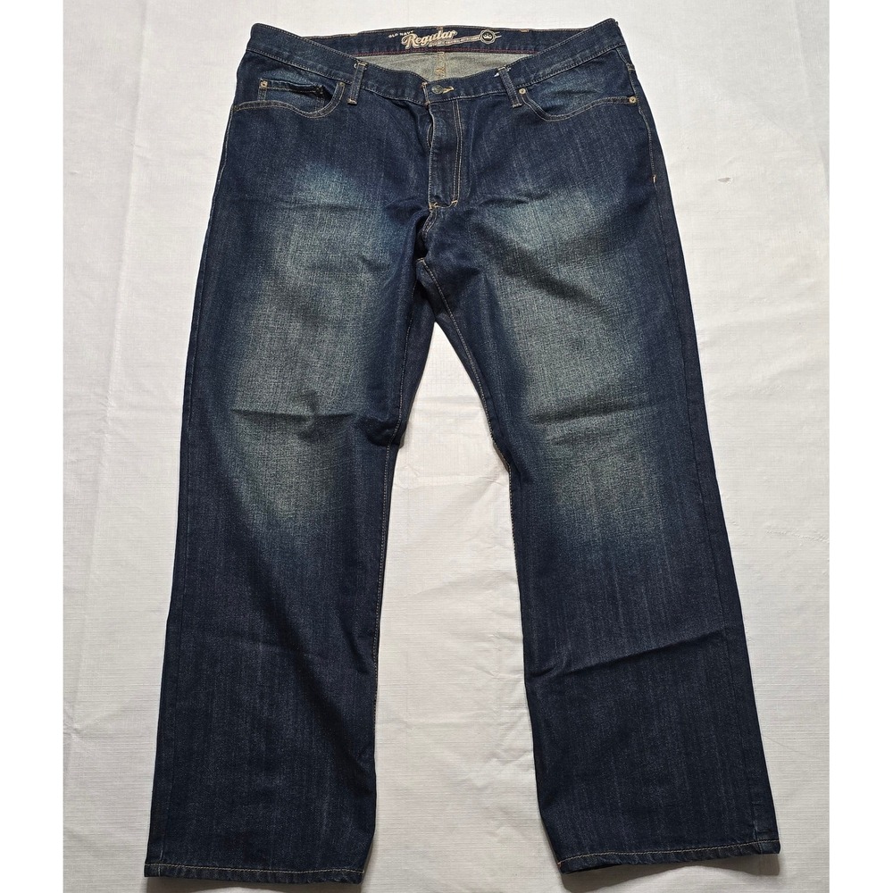 Old Navy Regular Fit Jeans Mens 42x32 Dark Wash Straight Leg Denim 742837-04-2